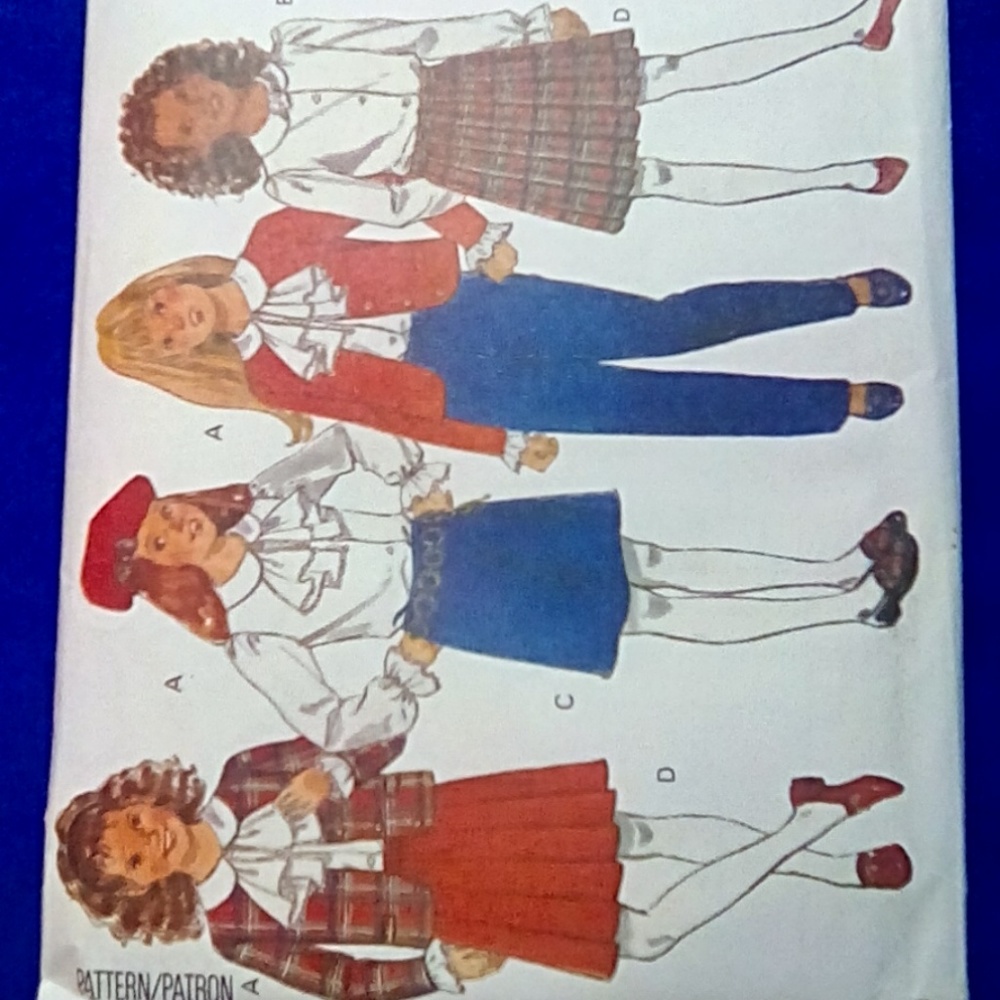 Butterick 6924 Sz 7-8-10 Girl jacket blouse skirt